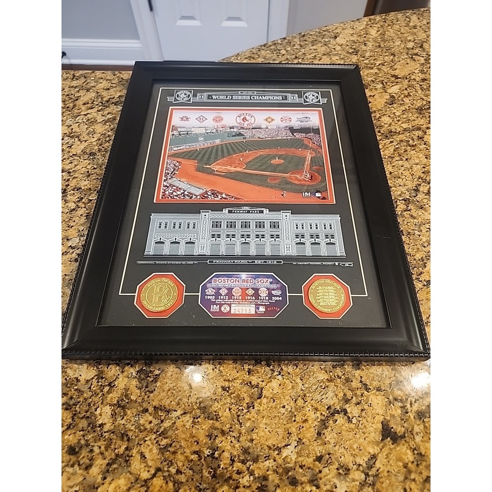 Fenway Park framed Red Sox 2004 World Limited Edition Daniel Parry‎ Etched Glass